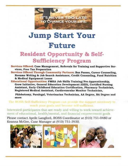 ROSS Self Sufficiency Program Flyer. All information on flyer is listed above.