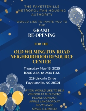 Grand Re-Opening Flyer. All information on this flyer is listed above.