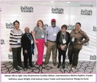 Shown left to right - Vice-Chairwoman Cynthia Wilson, Commissioners Shirley Hopkins, Crystal DePietro, Lavar Wright, Chairwoman Joyce Tucker and Commissioner Margarita Scott.