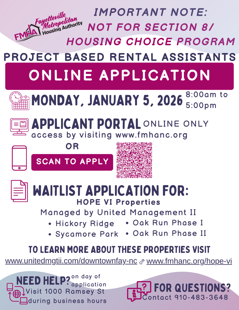 PBRA Application. All information from this flyer is listed below.