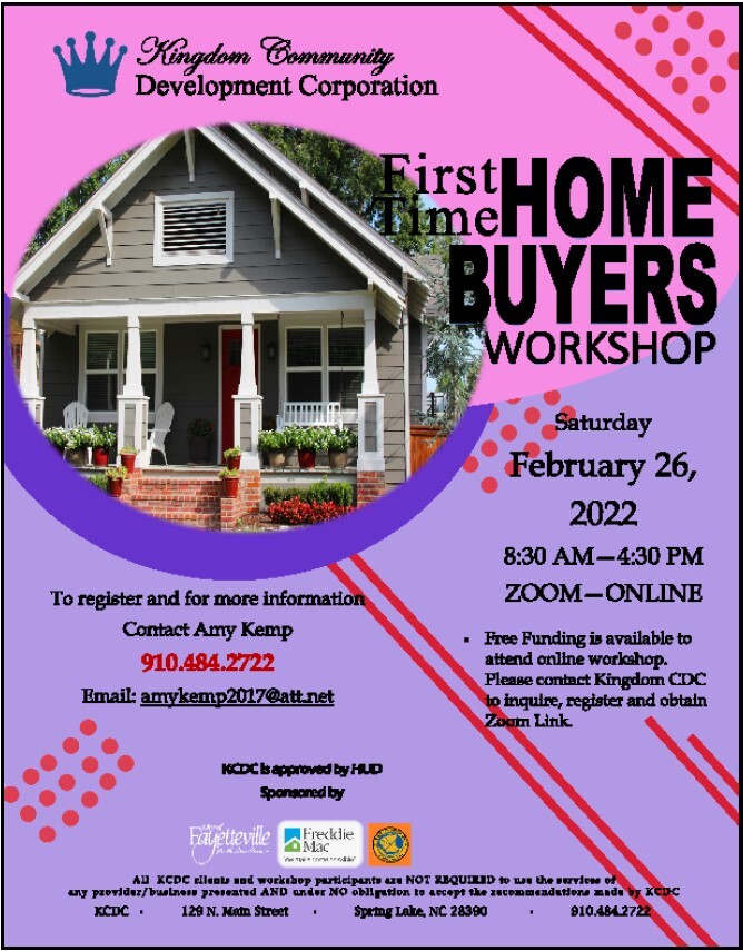 First Time Home Buyers Workshop - All information as listed above